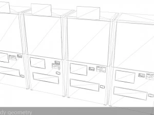 japanese vending machines low poly low-poly 3D Model