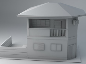 japanese suburban rural house 1 game ready low-poly Modelo 3D