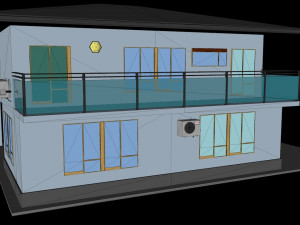 japanese suburban rural house 3 game ready low-poly Modelo 3D