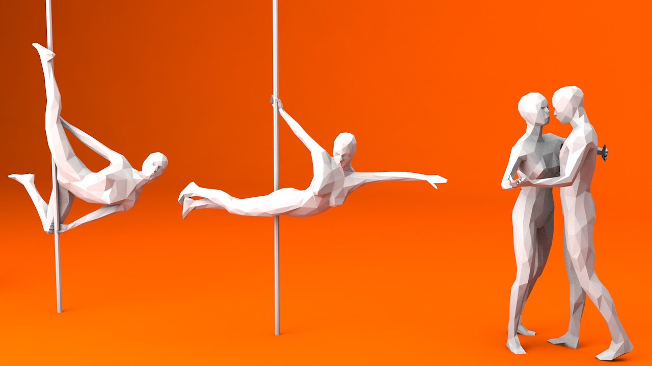 pole dancer 3d model pole dancer 3d model