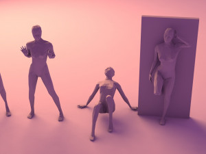16y women lowpoly people minimalist low-poly 3D-Modell