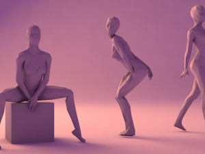 16y women lowpoly people minimalist low-poly 3D-Modell