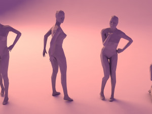 16y women lowpoly people minimalist low-poly 3D-Modell