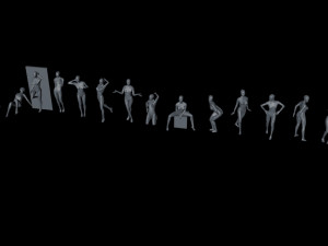 16y women lowpoly people minimalist low-poly 3D-Modell