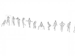 16y women lowpoly people minimalist low-poly 3D-Modell