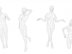 16y women lowpoly people minimalist low-poly 3D-Modell