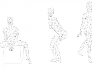 16y women lowpoly people minimalist low-poly 3D-Modell