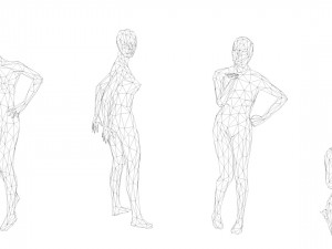 16y women lowpoly people minimalist low-poly 3D-Modell