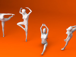 31 sport and outdoors activities people minimalist low-poly Model 3D