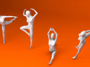 31 attivit&agrave; sportive e all'aria aperta persone minimaliste low-poly Modello 3D