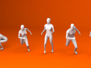 31 sport and outdoors activities people minimalist low-poly Model 3D