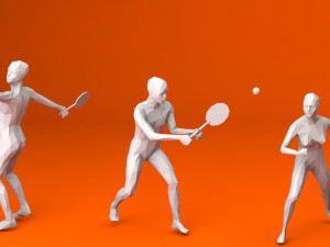 31 sport and outdoors activities people minimalist low-poly Model 3D
