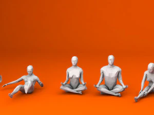 31 attivit&agrave; sportive e all'aria aperta persone minimaliste low-poly Modello 3D