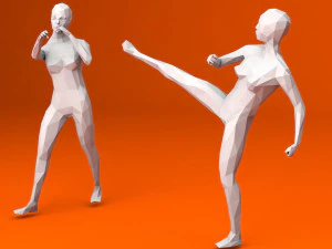 31 attivit&agrave; sportive e all'aria aperta persone minimaliste low-poly Modello 3D
