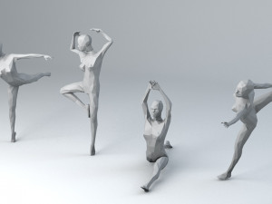31 sport and outdoors activities people minimalist low-poly Model 3D