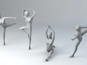 31 attivit&agrave; sportive e all'aria aperta persone minimaliste low-poly Modello 3D