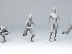 31 sport and outdoors activities people minimalist low-poly Model 3D