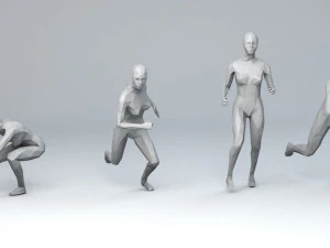 31 attivit&agrave; sportive e all'aria aperta persone minimaliste low-poly Modello 3D