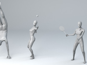 31 sport and outdoors activities people minimalist low-poly Model 3D