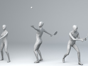 31 sport and outdoors activities people minimalist low-poly Model 3D