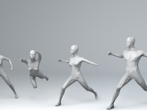 31 sport and outdoors activities people minimalist low-poly Model 3D