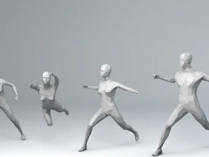 31 attivit&agrave; sportive e all'aria aperta persone minimaliste low-poly Modello 3D