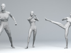 31 sport and outdoors activities people minimalist low-poly Model 3D