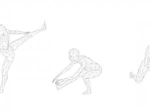 31 attivit&agrave; sportive e all'aria aperta persone minimaliste low-poly Modello 3D