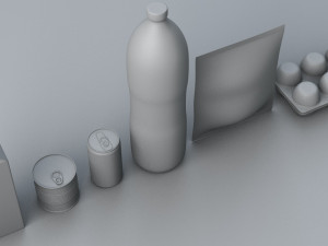 questionable food and drink low-poly 3D 모델
