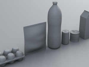 questionable food and drink low-poly 3D 모델
