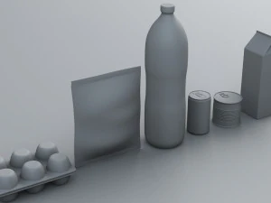 questionable food and drink low-poly 3D Model