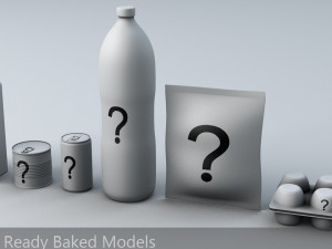 questionable food and drink low-poly 3D 모델