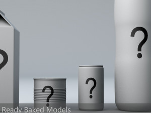 questionable food and drink low-poly 3D 모델