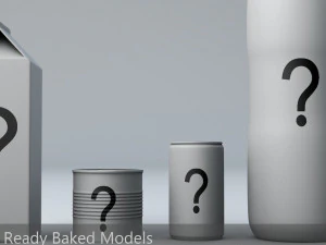 questionable food and drink low-poly 3D Model