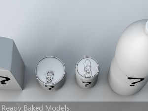 questionable food and drink low-poly 3D 모델