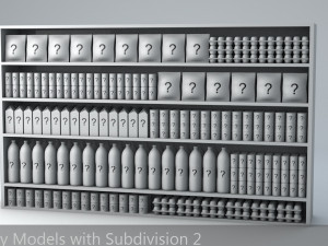 questionable food and drink low-poly 3D 모델