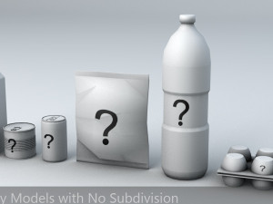 questionable food and drink low-poly 3D 모델