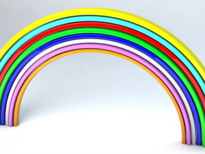 rainbow low-poly 3D Model