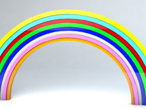 rainbow low-poly Modèle 3D
