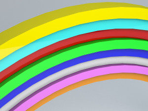 rainbow low-poly Modèle 3D