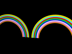 rainbow low-poly Modèle 3D