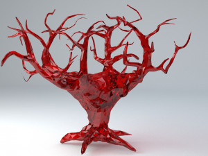the crystal tree of life low-poly 3D Model