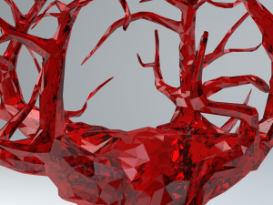 the crystal tree of life low-poly Modèle 3D