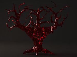 the crystal tree of life low-poly Modèle 3D