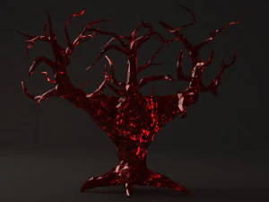 the crystal tree of life low-poly 3D Model