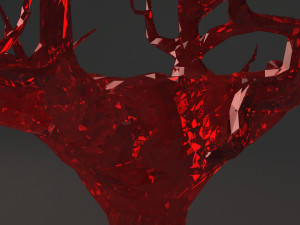 the crystal tree of life low-poly Modèle 3D