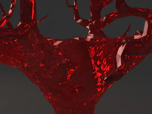 the crystal tree of life low-poly 3D Model