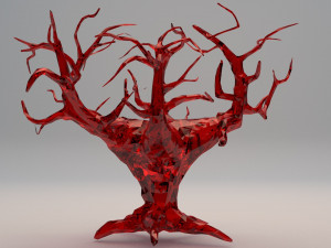 the crystal tree of life low-poly Modèle 3D
