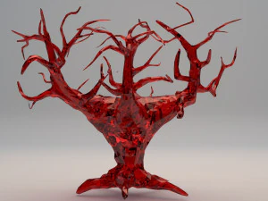 the crystal tree of life low-poly 3D Model