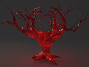 the crystal tree of life low-poly Modèle 3D